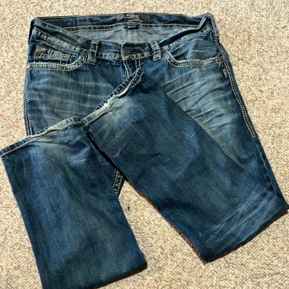 Men’s Silver Jeans - Picture 1 of 2